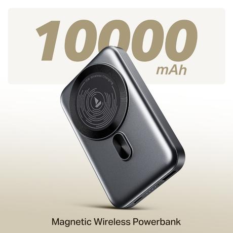 boAt EnergyShroom PB331 MagnaCharge, 10000 mAh Power Bank, 22.5 Wired Charging & 15 W Wireless Charging, Dual Port Type A & C, Fast Charging, 12 Layer Smart IC Protection, Ash Black-6