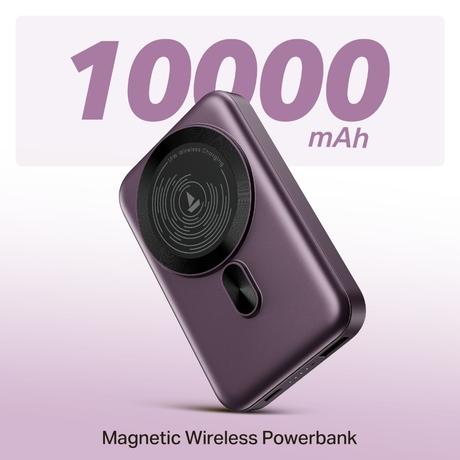 boAt EnergyShroom PB331 MagnaCharge, 10000 mAh Power Bank, 22.5 Wired Charging & 15 W Wireless Charging, Dual Port Type A & C, Fast Charging, 12 Layer Smart IC Protection, Purple-6
