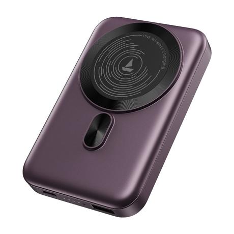 boAt EnergyShroom PB331 MagnaCharge, 10000 mAh Power Bank, 22.5 Wired Charging & 15 W Wireless Charging, Dual Port Type A & C, Fast Charging, 12 Layer Smart IC Protection, Purple-7