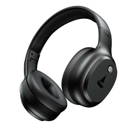 boAt Rockerz 421 Over Ear Bluetooth Wireless Headphones with 60 hours Playback Time, 40 mm Drivers with boAt Signature Sound and Adaptive Fit (Black Sabre)-0
