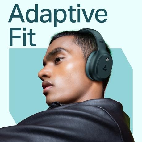 boAt Rockerz 421 Over Ear Bluetooth Wireless Headphones with 60 hours Playback Time, 40 mm Drivers with boAt Signature Sound and Adaptive Fit (Bold Blue)-1