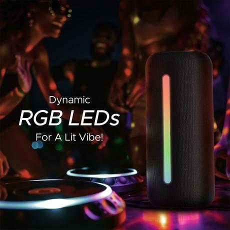 boAt Stone Spinx Pro Bluetooth Speaker with 20 W RMS Sound, Up to 8 hrs of Playtime, BT v5.0, Built-in Mic, RGB LEDs, TWS Feature, TF Card, AUX Port & USB Type-C Port (Midnight Black)-3
