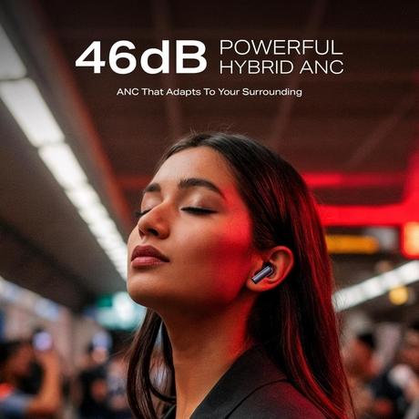 boAt Airdopes Prime 701 ANC, 46 dB Hybrid ANC, 50 Hr Battery, Real Spatial Audio, Bluetooth Earbuds, TWS Ear Buds Wireless Earphones with Mic (Titanium Blue)-4