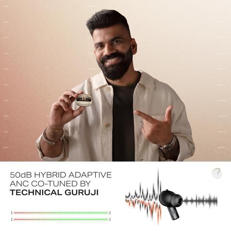 boAt Nirvana Zenith Pro TWS Ear Buds with 50 dB Hybrid Adaptive ANC, Spatial Audio, Hi-Res Audio LDAC, 6 Mics AI-ENx, 80 Hrs Battery (Velvet Grey)-2