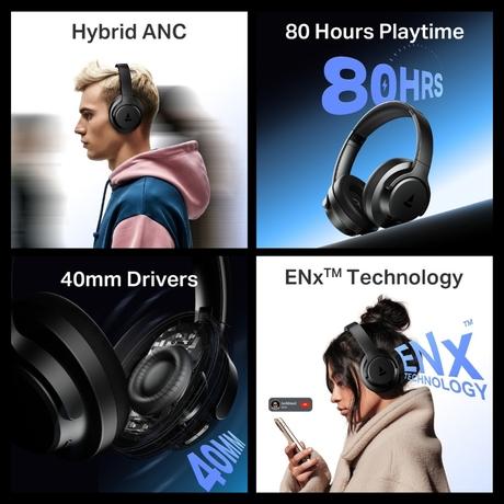 boAt Rockerz 512 ANC Over The Ear Headphones with 35db ANC, 40mm drivers, 80 Hours playback (Cosmic Black)-1