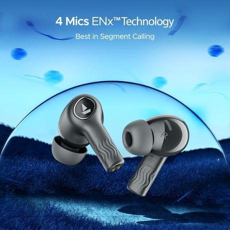 boAt Nirvana Iris Truly Wireless Earbuds, Up to 32 dB Active Noise Cancellation,120 Hrs Playback,Crystal Bionic Sound Powered by HiFi,Beast Mode,ENx Tech,Hearables App (Crystal Black)-5