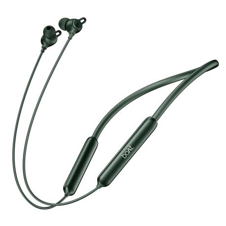 boAt Rockerz Bold Neckband, ENx Technology, 30 Hours Battery, 10 mm Signature Sound Drivers, BEAST 60 ms Low Latency, Bluetooth v5.3, Dual Pairing & IPX5 Resistance, Fern Green-1