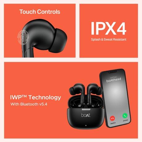 boAt Airdopes Pulse, 50 H Battery, ENx Tech, Beast Mode, ASAP Charge, Bluetooth Earbuds, TWS Ear Buds Wireless Earphones with mic (Shadow Black)-5
