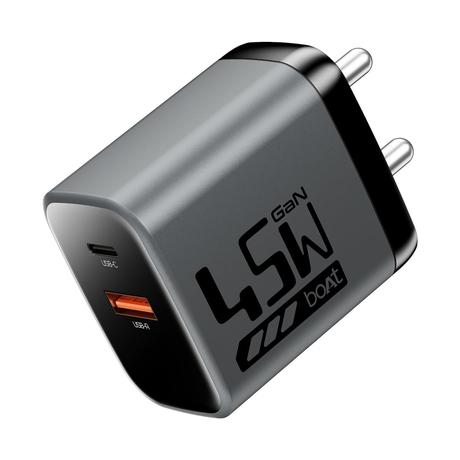 boAt 45 W GaN Mobile Charger, Ash Grey-0