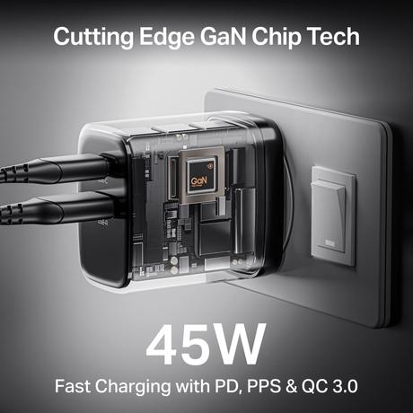 boAt 45 W GaN Mobile Charger, Ash Grey-2