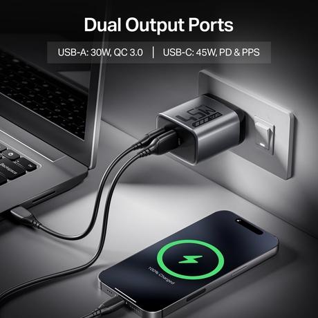 boAt 45 W GaN Mobile Charger, Ash Grey-3