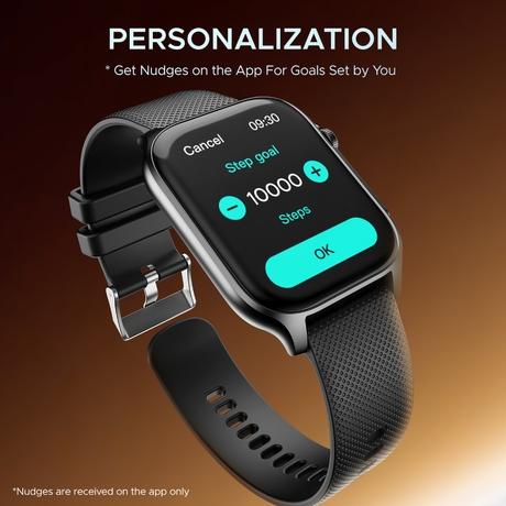 boAt Ultima Ember Smartwatch with 4.97 cm (1.96 inch) AMOLED Display, Personalized Fitness Nudges, Functional Crown, 100+ Sports Modes, Custom Watch Faces (Bold Black)-6
