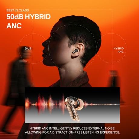 boAt Nirvana Crown with Hybrid ANC ( 50 dB), Sonic A.R.C, Advanced Rotational Crown, Actionable LEDs, Interactive Haptic Feedback, Spatial Audio, 6 Mics with AI-ENx, 40 H Playback, BEAST 50 ms Low Latency, ASAP Charge, BT v6.0 (Blazing Red)-5