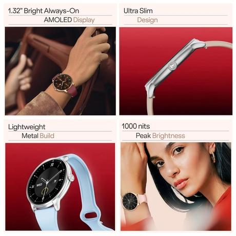 boAt Chrome Iris Smartwatch (Rose Pink)-1