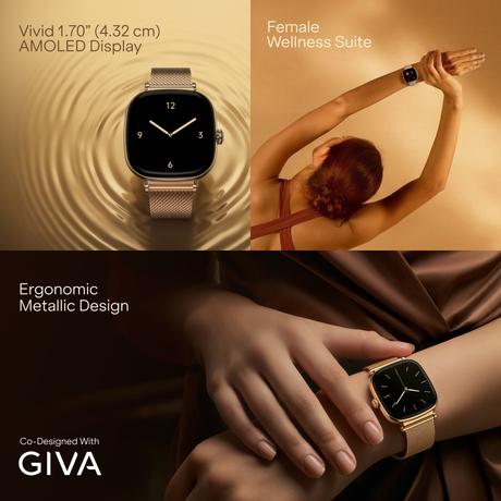boAt Chrome 4.31 cm (1.70 inches) Smartwatch, Rose Gold-1