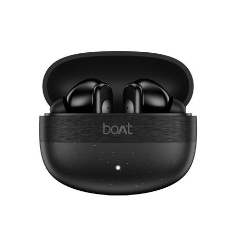 boAt Airdopes Plus Wave Truly Wireless Bluetooth Earbuds with Dual Mic AI-ENx Tech, 75 Hours Playtime, App Support, 13 mm Drivers boAt Signature Sound, BT v6.0, 55ms Low Latency BEAST Mode, IPX4 (Jet Black)-1