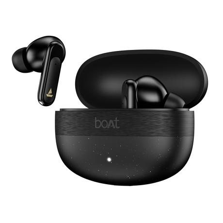 boAt Airdopes Plus Wave Truly Wireless Bluetooth Earbuds with Dual Mic AI-ENx Tech, 75 Hours Playtime, App Support, 13 mm Drivers boAt Signature Sound, BT v6.0, 55ms Low Latency BEAST Mode, IPX4 (Jet Black)-2