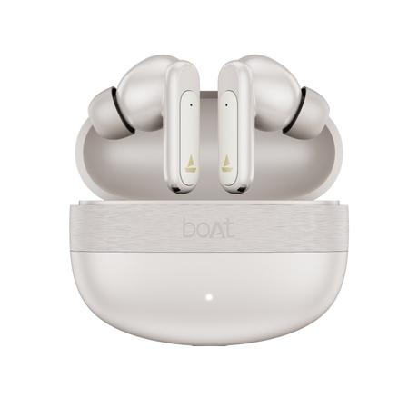 boAt Airdopes Plus Wave Truly Wireless Bluetooth Earbuds with Dual Mic AI-ENx Tech, 75 Hours Playtime, App Support, 13 mm Drivers boAt Signature Sound, BT v6.0, 55ms Low Latency BEAST Mode, IPX4 (Warm White)-3