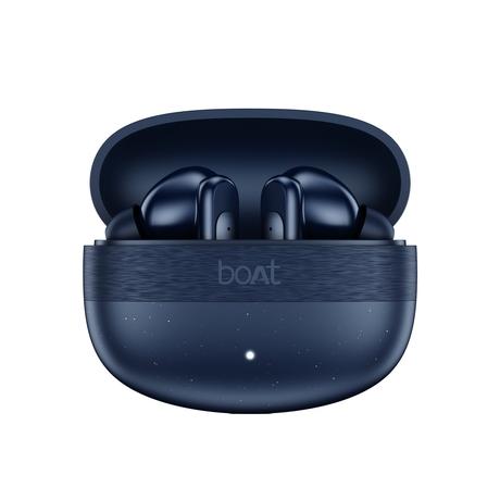 boAt Airdopes Plus Wave Truly Wireless Bluetooth Earbuds with Dual Mic AI-ENx Tech, 75 Hours Playtime, App Support, 13 mm Drivers boAt Signature Sound, BT v6.0, 55ms Low Latency BEAST Mode, IPX4 (Dark Blue)-1