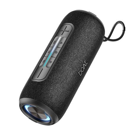 boAt Stone Rush Bluetooth Speaker with 30 W boAt Signature Sound, TWS for 2x Power, Dynamic RGB LEDs, Built in Mic, IPX4 Splash & Sweat Resistance, BT v5.4, Playback time Up to 8 Hours & Type C Charging, Voice Assistant, Black-0