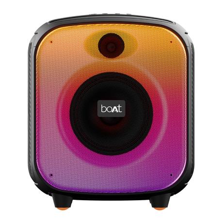 boAt PartyPal 68 Pro Bluetooth Speaker with 42 W boAt Signature Sound, Wireless Mic for Karaoke, TWS for 2x Power, RGB LEDs, IPX4 Splash Resistance, BT v5.3, Multi- Connetivity AUX, TF Card & USB, Playback time Up to 8 Hours & Type C Charging, Black-0