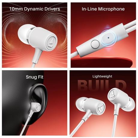 boAt BassHeads 85 Wired Earphones with 10 mm Dynamic drivers, boAt Signature Sound, In line Microphone, Snug Fit, 3.5 mm Jack, Voice Assistant, Lightweight Build, Cable length 120 cm, Tangle free Cable (Cool Grey)-1