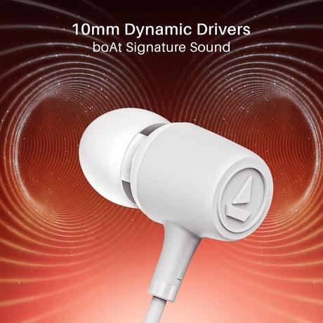 boAt BassHeads 85 Wired Earphones with 10 mm Dynamic drivers, boAt Signature Sound, In line Microphone, Snug Fit, 3.5 mm Jack, Voice Assistant, Lightweight Build, Cable length 120 cm, Tangle free Cable (Cool Grey)-2