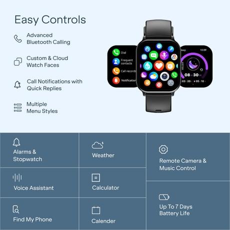 boAt Ultima Ember 2 Smartwatch, 4.97 cm (1.96 inch) AMOLED Display, Ultra Bright 1000 nits Brightness, AOD, Personalized Fitness Nudges, Functional Crown, 100+ Sports Mode Smartwatch for Men & Women (Active Black)-5