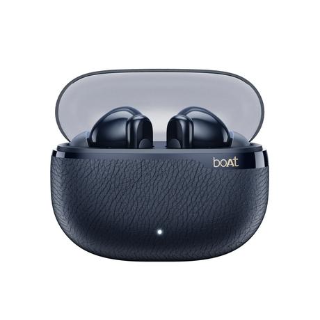 boAt Airdopes Plus Aura TWS Earbuds with Up to 75 Hours Playtime, 13 mm Drivers with boAt Signature Sound, 10 mins ASAP Charge (150 mins Playtime), 55 ms Low Latency, 4 Mics with AI-ENx Technology, Fractal Blue-2