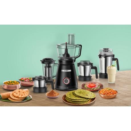 Bosch PureMixx Plus Mixer Grinder + Food Processor 800W, 5 Jar, Black-3