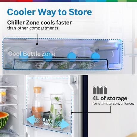 Bosch 185L Direct Cool Single Door Refrigerator, COT18W21EI, Wine Flower-4