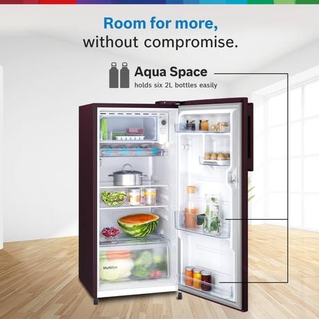 Bosch 185L Direct Cool Single Door Refrigerator, COT18W22EI, Wine Flower-2