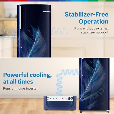 Bosch 210L Direct Cool Single Door Refrigerator, COT20B32VI, Feather Blue-11