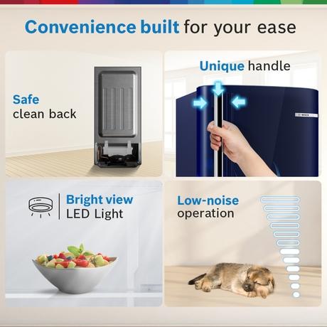 Bosch 210L Direct Cool Single Door Refrigerator, COT20B32VI, Feather Blue-12