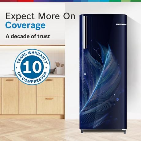 Bosch 210L Direct Cool Single Door Refrigerator, COT20B32VI, Feather Blue-13