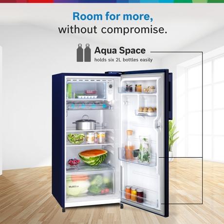 Bosch 185L Direct Cool Single Door Refrigerator, COT18B22EI, Blue Flower-3
