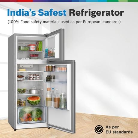 Bosch 243L Top Freezer Frost Free Double Door Refrigerator, CTN27S21EI, Fine Steel-12