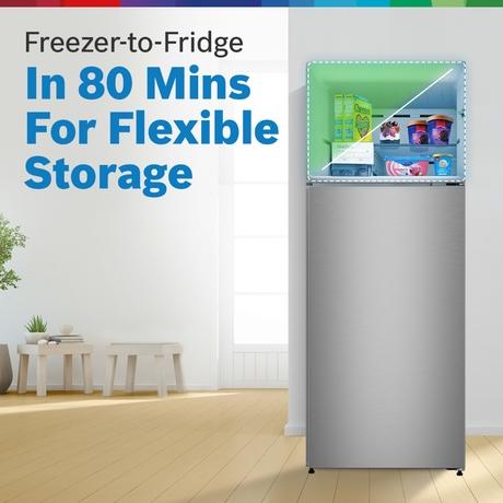 Bosch 243L Top Freezer Frost Free Double Door Refrigerator, CTN27S21EI, Fine Steel-2