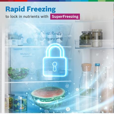 Bosch 243L Top Freezer Frost Free Double Door Refrigerator, CTN27S21EI, Fine Steel-3