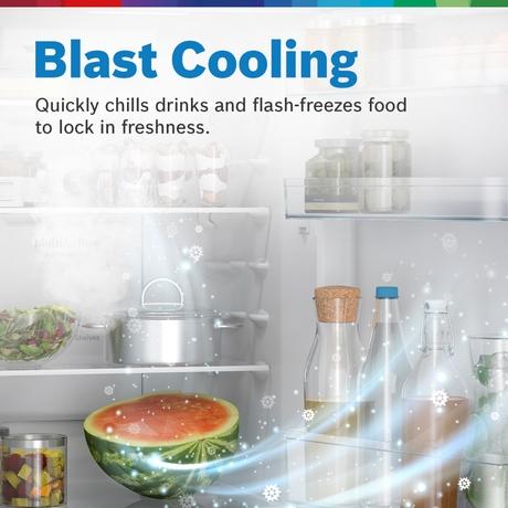 Bosch 243L Top Freezer Frost Free Double Door Refrigerator, CTN27S21EI, Fine Steel-6