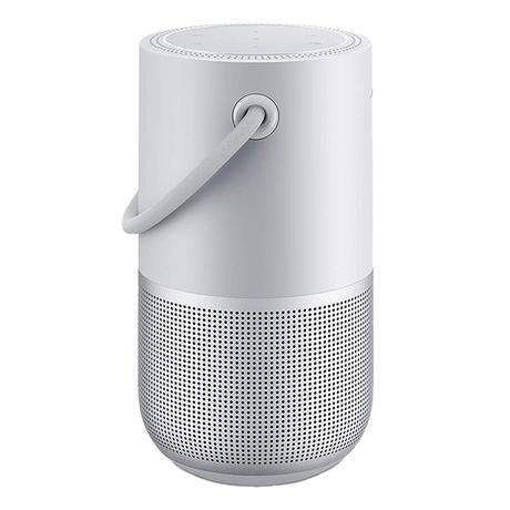 Bose Portable Home Speaker, Upto 12 hrs of playtime, Spacious 360 Sound, Powerful Bass, Water-Resistant, Wi-Fi and Bluetooth Connectivity, Multi-Room Functionality, Control With Voice, Luxe Silve-0