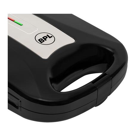 BPL 1200W 4-Slice Grill Sandwich Maker with Large Non-Stick Coating Plates, Cool Touch Handle with Lock, Ready Function LED Indicator, 2 Years Warranty, Black-5