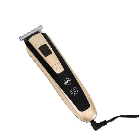 BPL Beard Trimmer with Digital Battery Indicator, 70mins Cordless Usage, Fast Charging, 4 Comb Settings, 2 Years Warranty, Black and Light Gold-7