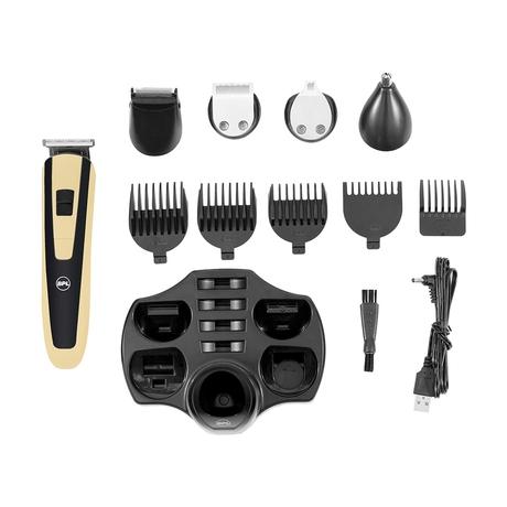 BPL Men's 10-in-1 Grooming Kit with Digital Battery Indicator, 70mins Cordless Usage, Fast Charging, 5-Heads & 5-Comb Length Adjustment, Detachable Heads for easy cleaning, 2 Years Warranty, Black and Light Gold-3