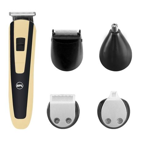 BPL Men's 10-in-1 Grooming Kit with Digital Battery Indicator, 70mins Cordless Usage, Fast Charging, 5-Heads & 5-Comb Length Adjustment, Detachable Heads for easy cleaning, 2 Years Warranty, Black and Light Gold-5