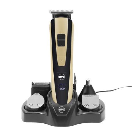 BPL Men's 10-in-1 Grooming Kit with Digital Battery Indicator, 70mins Cordless Usage, Fast Charging, 5-Heads & 5-Comb Length Adjustment, Detachable Heads for easy cleaning, 2 Years Warranty, Black and Light Gold-7