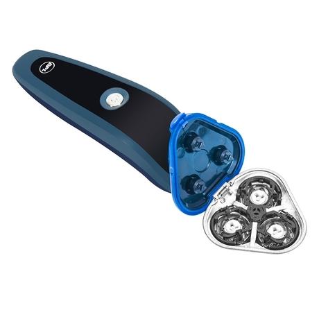 BPL 3-Blade Rotary Shaver for Wet & Dry Shave, Digital Battery Indicator, Fast Charging, up to 60mins of Cordless Usage, Water Resistant (IPX4), 2 Years Warranty, Navy Blue-10