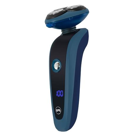 BPL 3-Blade Rotary Shaver for Wet & Dry Shave, Digital Battery Indicator, Fast Charging, up to 60mins of Cordless Usage, Water Resistant (IPX4), 2 Years Warranty, Navy Blue-3
