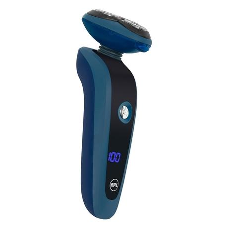 BPL 3-Blade Rotary Shaver for Wet & Dry Shave, Digital Battery Indicator, Fast Charging, up to 60mins of Cordless Usage, Water Resistant (IPX4), 2 Years Warranty, Navy Blue-6