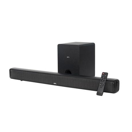 BPL BWLSBF102 2 Channel Cinebar SX Fabric Style Soundbar with Wireless Subwoofer, Black-0